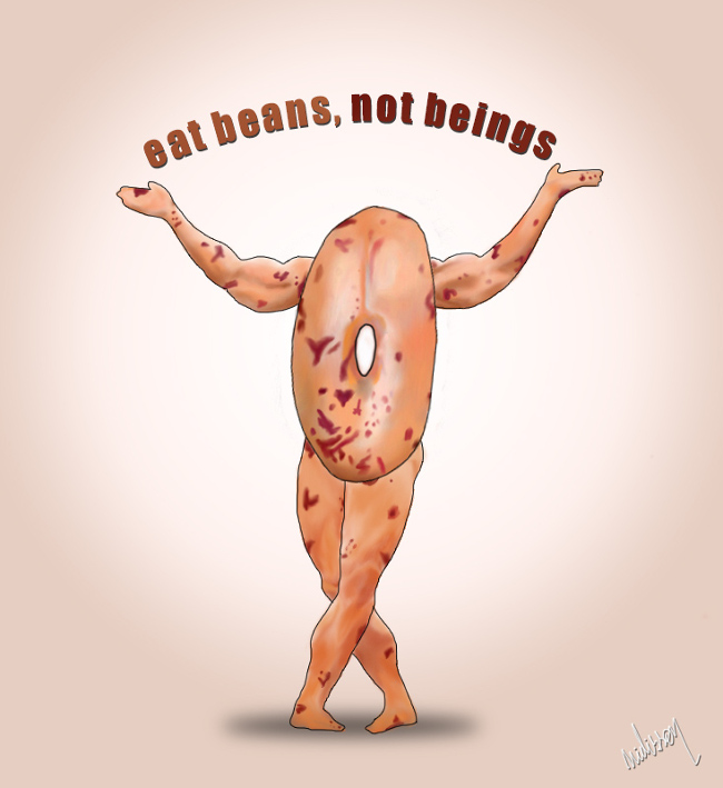 desenhos-veganos-eat-beans-not-beings-coma-feijão-fisiculturistas-veganos